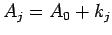 $\displaystyle A_j=A_0 + k_j$